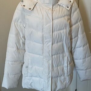 Women's White Puffer Jacket Size XL